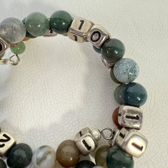 Nursing Bracelets by Organic MamaStone Beads Counting Time Keeping Memory Wire - Picture 4 of 9